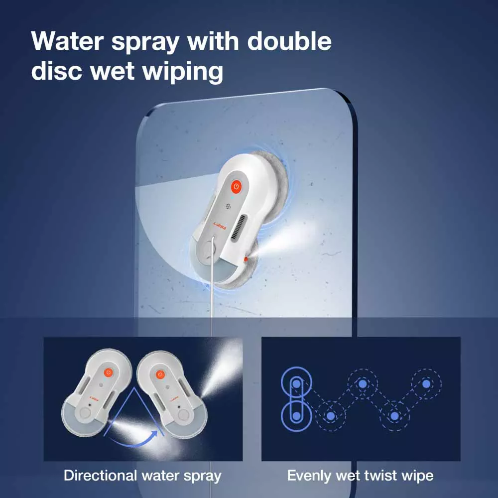 Dual Water Spray Window Cleaning Robot